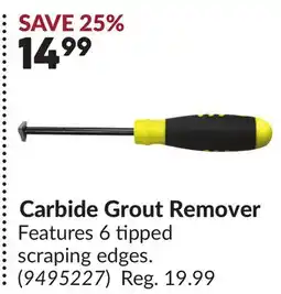 Princess Auto Carbide Grout Remover offer