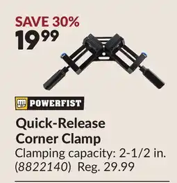 Princess Auto Quick-Release Corner Clamp offer