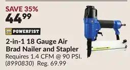 Princess Auto 2-in-1 18 Gauge Air Brad Nailer and Stapler offer