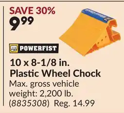 Princess Auto 10 x 8-1/8 in. Plastic Wheel Chock offer