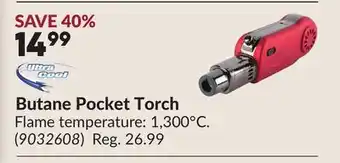 Princess Auto Butane Pocket Torch offer
