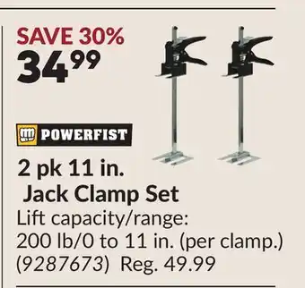 Princess Auto 2 pk 11 in. Jack Clamp Set offer