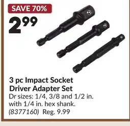 Princess Auto 3 pc Impact Socket Driver Adapter Set offer