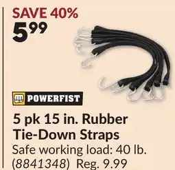 Princess Auto 5 pk 15 in. Rubber Tie-Down Straps offer