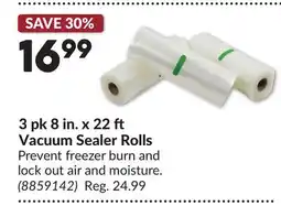 Princess Auto 3 pk 8 in. x 22 Vacuum Sealer Rolls offer