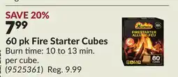 Princess Auto 60 pk Fire Starter Cubes offer