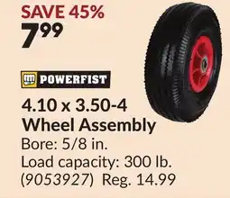 Princess Auto 4.10 x 3.50-4 Wheel Assembly offer