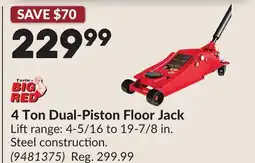 Princess Auto 4 Ton Dual-Piston Floor Jack offer