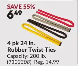 Princess Auto 4 pk 24 in. Rubber Twist Ties offer