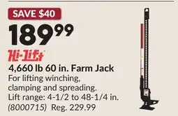 Princess Auto 4,660 lb 60 in. Farm Jack offer