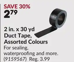 Princess Auto 2 in. x 30 yd Duct Tape, Assorted Colours offer