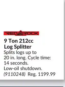 Princess Auto 9 Ton 212cc Log Splitter offer