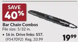 Princess Auto 16 in. Drive links: S57. Bar Chain Combos offer