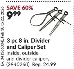 Princess Auto 3 pc 8 in. Divider and Caliper Set offer