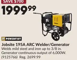 Princess Auto Jobsite 195A ARC Welder/Generator offer
