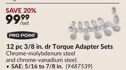 Princess Auto SAE: 5/16 to 7/8 in. 12 pc 3/8 in. dr Torque Adapter Sets offer