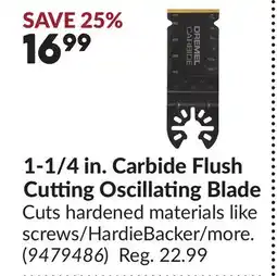 Princess Auto 1-1/4 in. Carbide Flush Cutting Oscillating Blade offer
