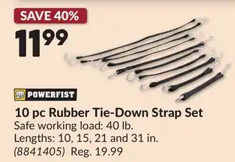 Princess Auto 10 pc Rubber Tie-Down Strap Set offer