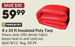 Princess Auto 8 x 24 ftInsulated Poly Tarp offer