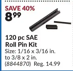 Princess Auto 120 pc SAE Roll Pin Kit offer
