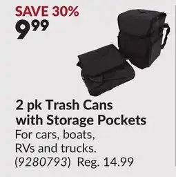 Princess Auto 2 pk Trash Cans with Storage Pockets offer