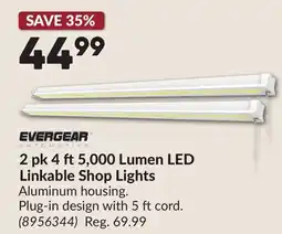 Princess Auto 2 pk 4 ft5,000 Lumen LED Linkable Shop Lights offer