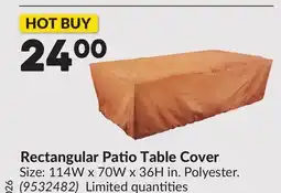 Princess Auto Rectangular Patio Table Cover offer