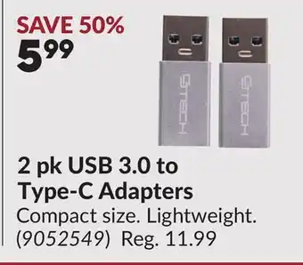 Princess Auto 2 pk USB 3.0 to Type-C Adapters offer