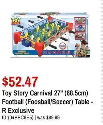 Toys R us Toy Story Carnival 27"(68.5cm)Football (Foosball/Soccer)Table R Exclusive offer