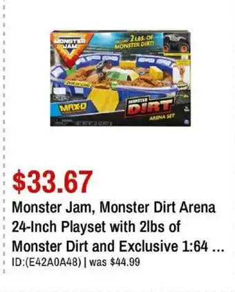 Toys R us Monster Jam, Monster Dirt Arena 24-inch Playset offer