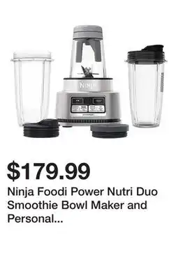 Newegg Ninja Foodi Power Nutri Duo Smoothie Bowl Maker and Personal Blender (SS101C) offer