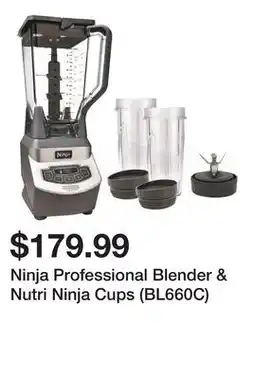Newegg Ninja Professional Blender & Nutri Ninja Cups (BL660C) offer