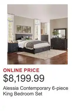 Costco Alessia Contemporary 6-piece King Bedroom Set offer