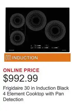 Costco Frigidaire 30 in Induction Black 4 Element Cooktop with Pan Detection offer