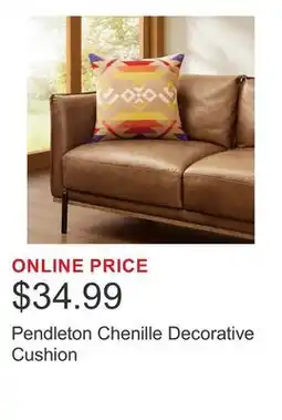 Costco Pendleton Chenille Decorative Cushion offer