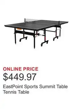 Costco EastPoint Sports Summit Table Tennis Table offer