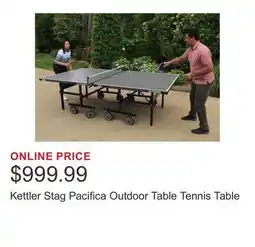 Costco Kettler Stag Pacifica Outdoor Table Tennis Table offer