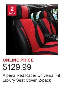 Costco Alpena Red Racer Universal Fit Luxury Seat Cover, 2-pack offer