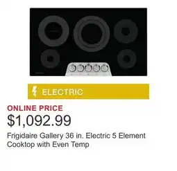 Costco Frigidaire Gallery 36 in. Electric 5 Element Cooktop with Even Temp offer