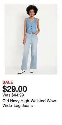 Old Navy Old Navy High-Waisted Wow Wide-Leg Jeans offer