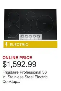 Costco Frigidaire Professional 36 in. Stainless Steel Electric Cooktop with EvenTemp Burner offer