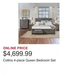 Costco Collins 4-piece Queen Bedroom Set offer