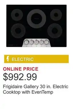 Costco Frigidaire Gallery 30 in. Electric Cooktop with EvenTemp offer