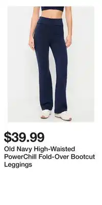 Old Navy Old Navy High-Waisted PowerChill Fold-Over Bootcut Leggings offer