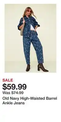 Old Navy Old Navy High-Waisted Barrel Ankle Jeans offer