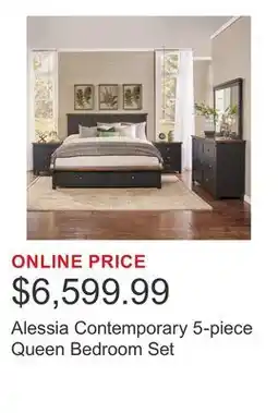 Costco Alessia Contemporary 5-piece Queen Bedroom Set offer