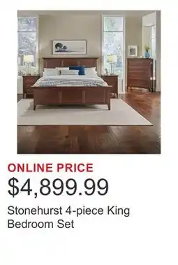 Costco Stonehurst 4-piece King Bedroom Set offer