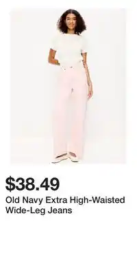Old Navy Old Navy Extra High-Waisted Wide-Leg Jeans offer