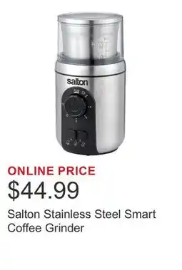 Costco Salton Stainless Steel Smart Coffee Grinder offer