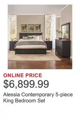 Costco Alessia Contemporary 5-piece King Bedroom Set offer